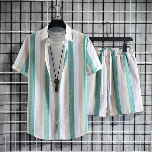 Chemise à blocs de couleurs & Short à cordon(sans t-shirt) - SHEIN - Modalova