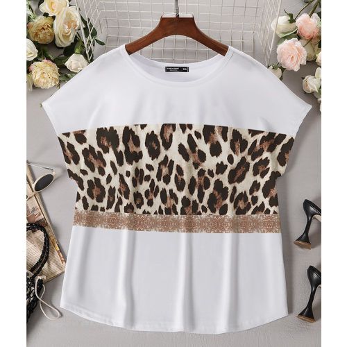 T-shirt à léopard manches dolman - SHEIN - Modalova