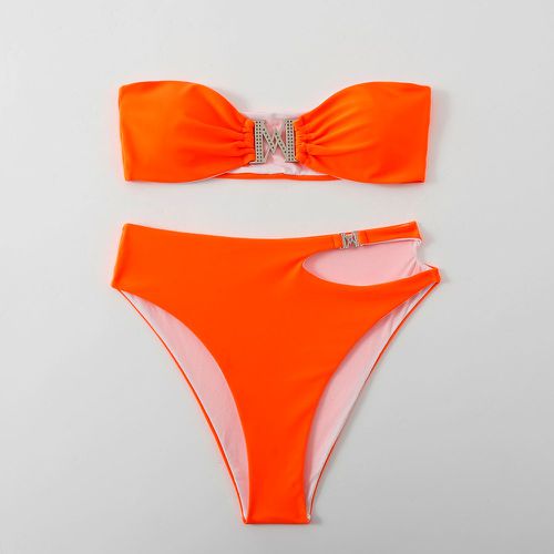 Bikini bandeau taille haute découpe - SHEIN - Modalova