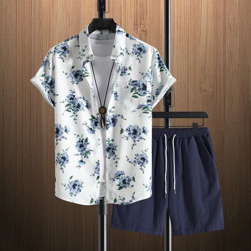Chemise à imprimé floral & Short unicolore (sans t-shirt) - SHEIN - Modalova