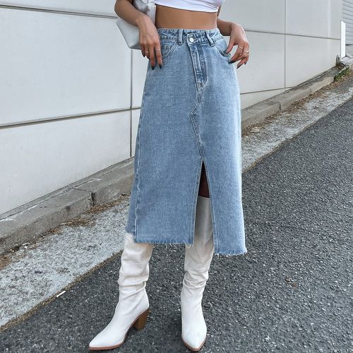 Jupe en jean taille haute fendu - SHEIN - Modalova
