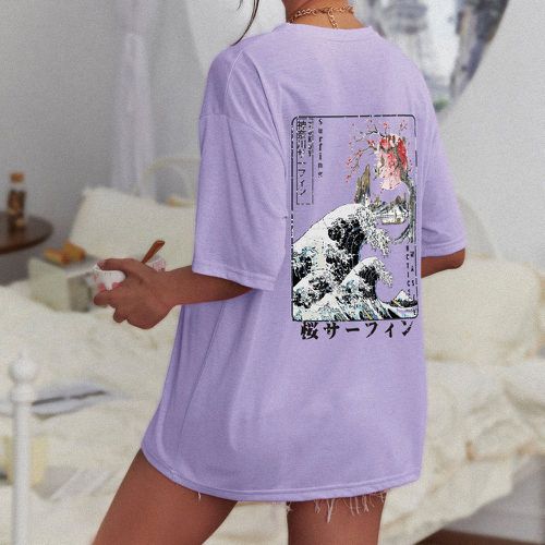T-shirtss Casual graphique Lettres - SHEIN - Modalova