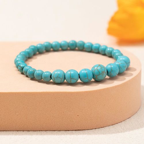 Bracelet perlé à détail turquoise - SHEIN - Modalova
