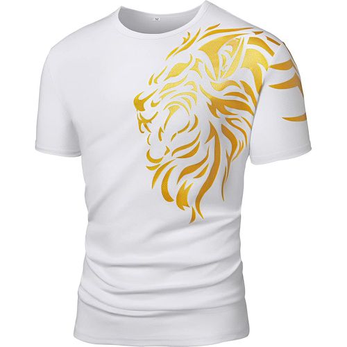 T-shirt abstrait à imprimé animal - SHEIN - Modalova