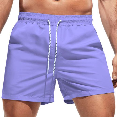 Homme Short de bain unicolore - SHEIN - Modalova