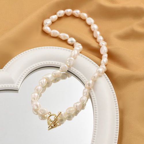 Collier à perle naturelle perlé à boucle ot - SHEIN - Modalova