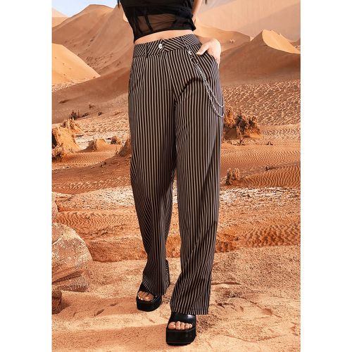 Pantalon style occidental taille haute à rayures - SHEIN - Modalova