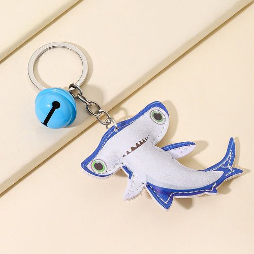 Porte-clés à motif requin dessin animé & à breloque clochette - SHEIN - Modalova