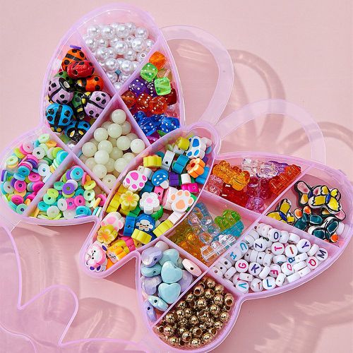 Boîte Accessoire de bijoux DIY de couleur aléatoire à détail papillon - SHEIN - Modalova