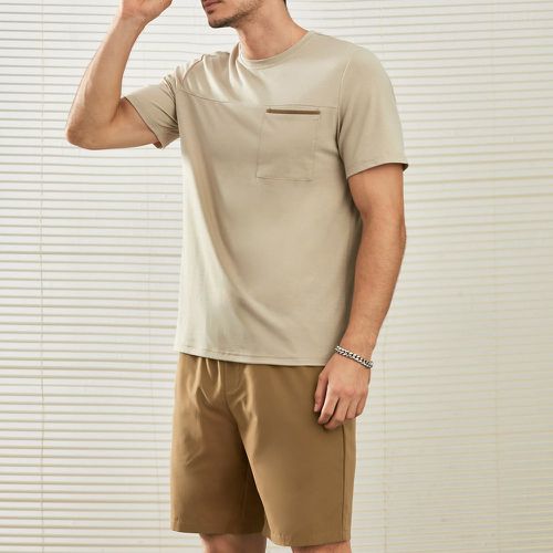 Homme Short & T-shirt avec poche - SHEIN - Modalova