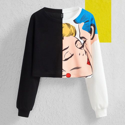 Sweat-shirt à imprimé pop art - SHEIN - Modalova
