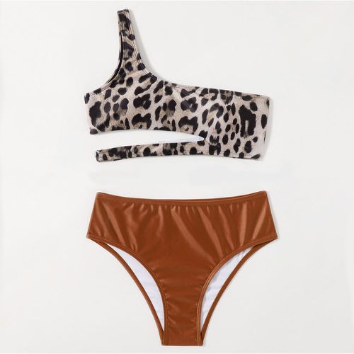 Bikini asymétrique léopard - SHEIN - Modalova