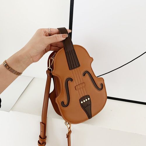 Sac fantaisie mini en relief de lettre à couture design violon - SHEIN - Modalova