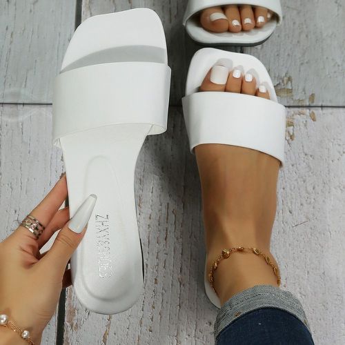 Sandales plates minimaliste à bande unique - SHEIN - Modalova