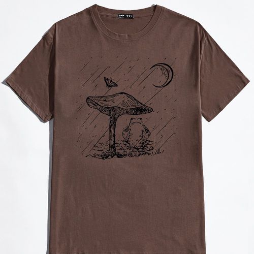 T-shirt champignon & grenouille - SHEIN - Modalova