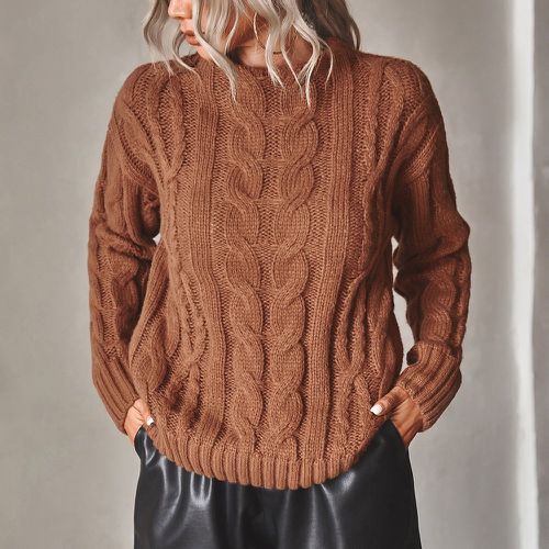 Pull en tricot torsadé - SHEIN - Modalova