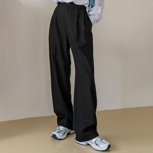Pantalon taille haute à poche à plis - SHEIN - Modalova