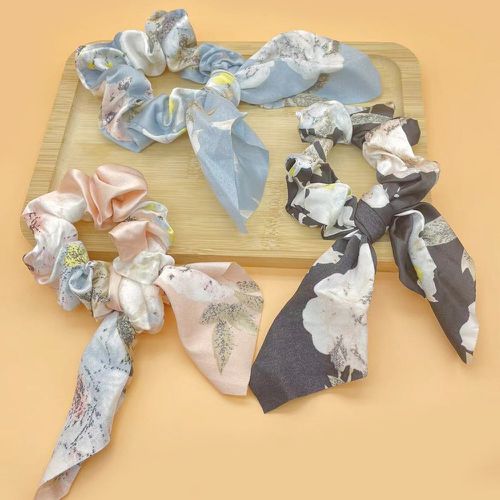 Pièces Élastique avec foulard pour cheveux à imprimé floral - SHEIN - Modalova