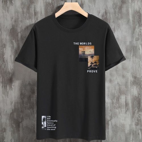 T-shirt photo et graphique de slogan - SHEIN - Modalova