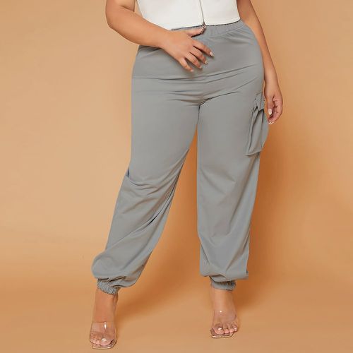 Pantalon à taille élastique poche à rabat - SHEIN - Modalova