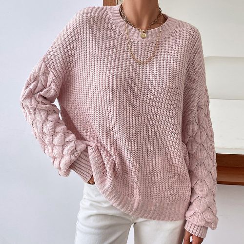 Pull à œillet texturé en tricot - SHEIN - Modalova