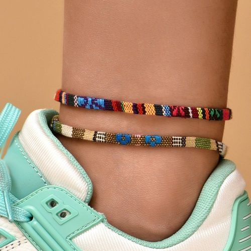 Pièces Bracelet de cheville à blocs de couleurs - SHEIN - Modalova