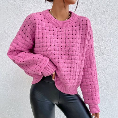 Pull texturé en tricot - SHEIN - Modalova