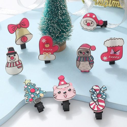 Pièces Épingle à cheveux à détail arbre de Noël & bonhomme de neige - SHEIN - Modalova