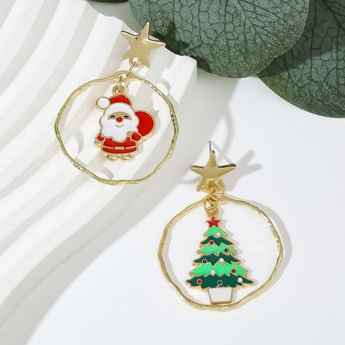 Pendants d'oreilles père Noël à détail d'arbre dépareillé - SHEIN - Modalova