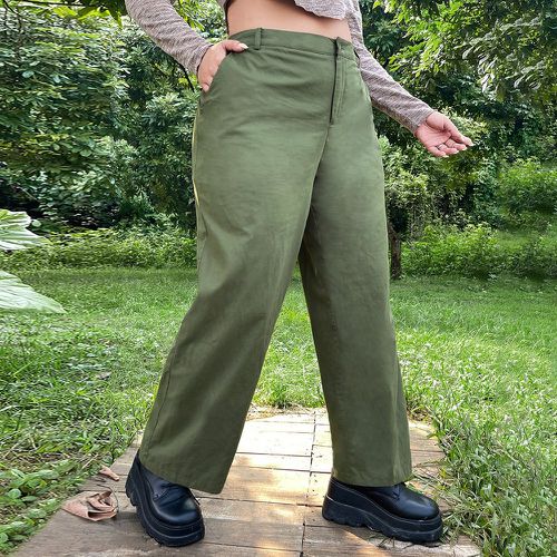 Pantalon taille haute à poche (sans ceinture) - SHEIN - Modalova