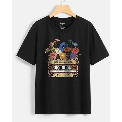 T-shirt fleuri à imprimé baroque - SHEIN - Modalova