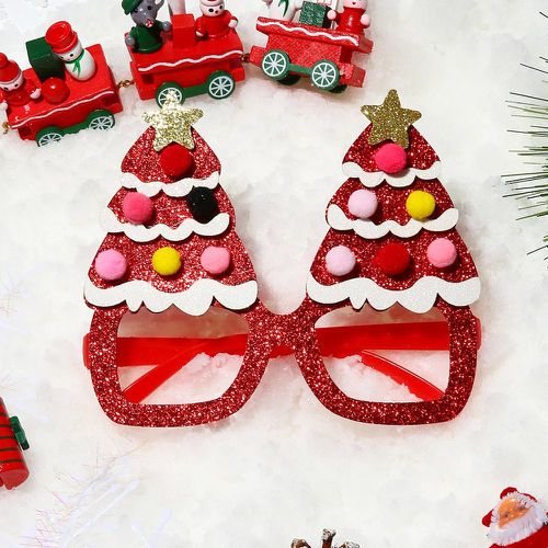 Cadre de lunettes Noël pompon & à détail d'arbre - SHEIN - Modalova