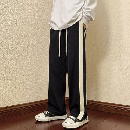 Pantalon de survêtement avec rayures latérales à cordon fendu - SHEIN - Modalova