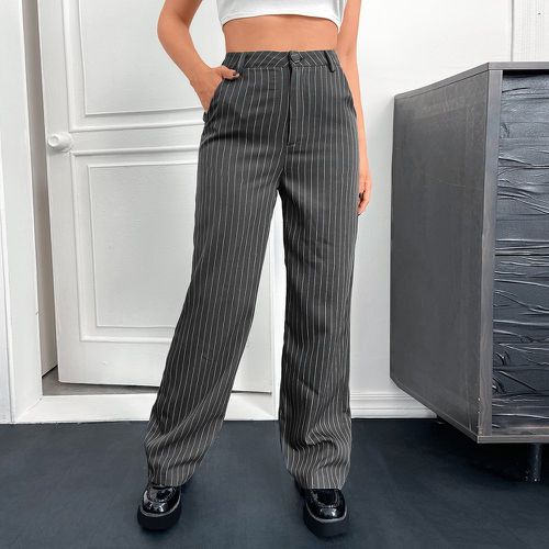 Pantalon tailleur taille haute à rayures - SHEIN - Modalova
