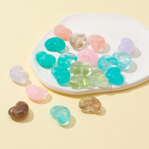 Pièces de couleur aléatoire design cœur DIY perle - SHEIN - Modalova