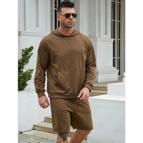 Short & sweat-shirt à capuche à poche kangourou - SHEIN - Modalova