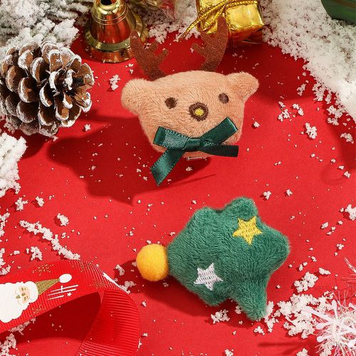Pièces Épingle à cheveux arbre de Noël & ours à détail de tête - SHEIN - Modalova
