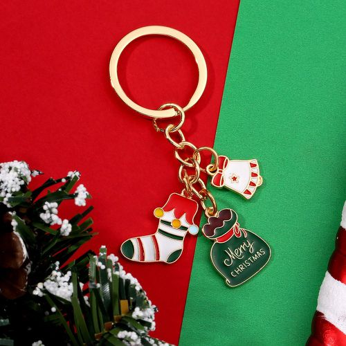 Porte-clés chaussette de Noël & à breloque clochette - SHEIN - Modalova