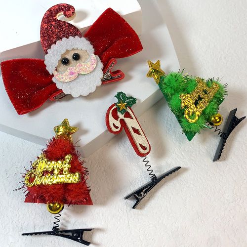 Pièces Pince à cheveux alligator Noël bonbons canne & à détail d'arbre - SHEIN - Modalova