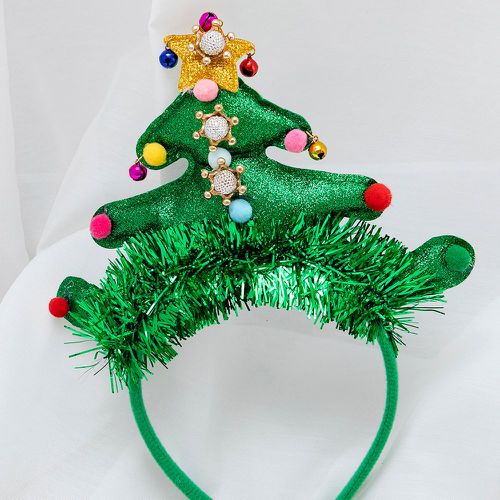 Bandeau Noël de couleur aléatoire à pompons & à détail d'arbre - SHEIN - Modalova