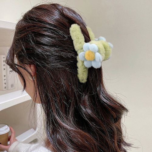 Griffe à cheveux à fleur duveteux - SHEIN - Modalova