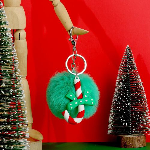 Porte-clés Noël bonbons canne & à pompons breloque - SHEIN - Modalova