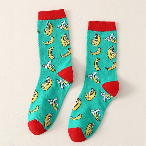 Chaussettes à motif de banane - SHEIN - Modalova