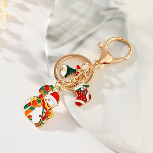 Porte-clés Noël bonhomme de neige & à breloque clochette - SHEIN - Modalova