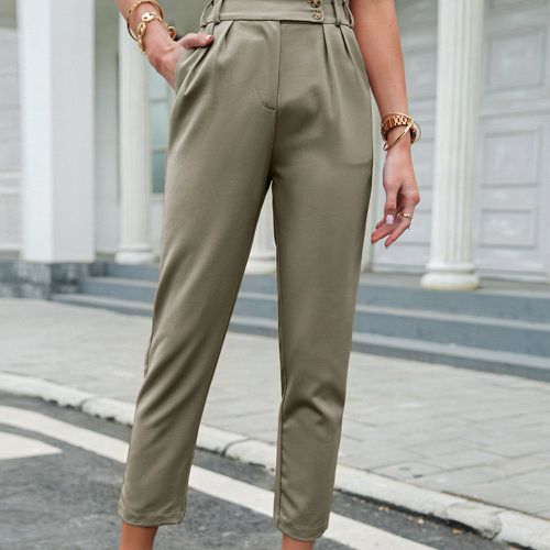 Pantalon de costume à bouton à poche - SHEIN - Modalova