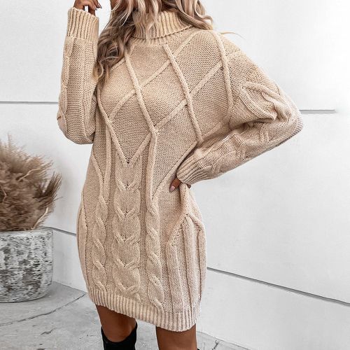 Robe pull en tricot torsadé (sans ceinture) - SHEIN - Modalova