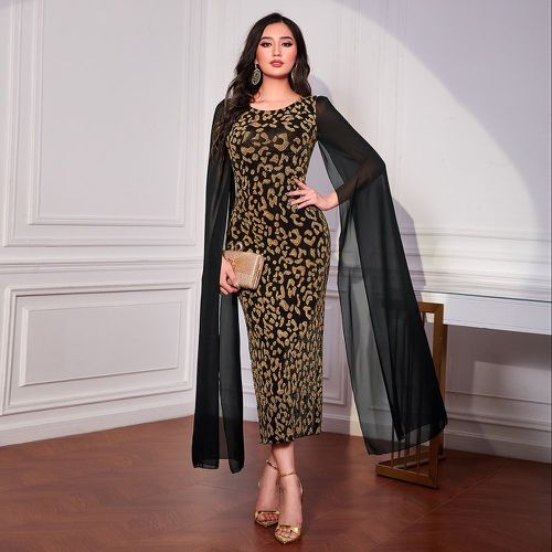 Robe à léopard à manches cape fendu - SHEIN - Modalova
