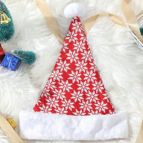 Chapeau Noël à motif flocon de neige à pompons - SHEIN - Modalova