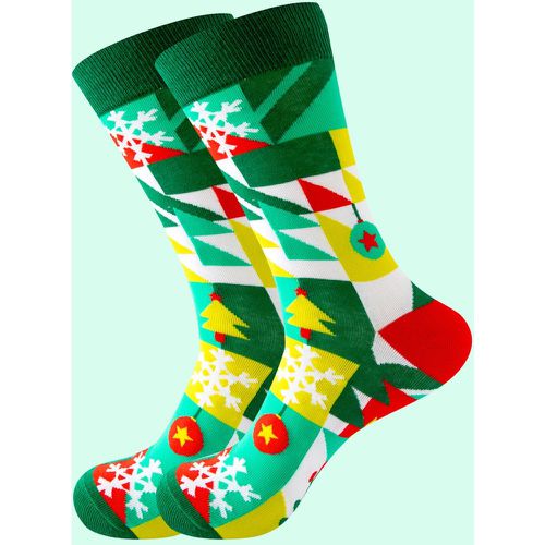 Chaussettes Noël flocon de neige & à motif géométrique - SHEIN - Modalova