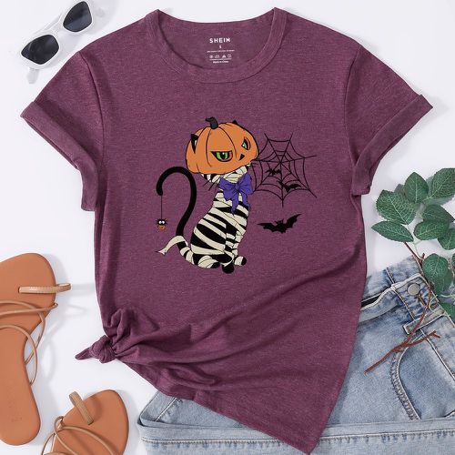T-shirt à imprimé halloween - SHEIN - Modalova